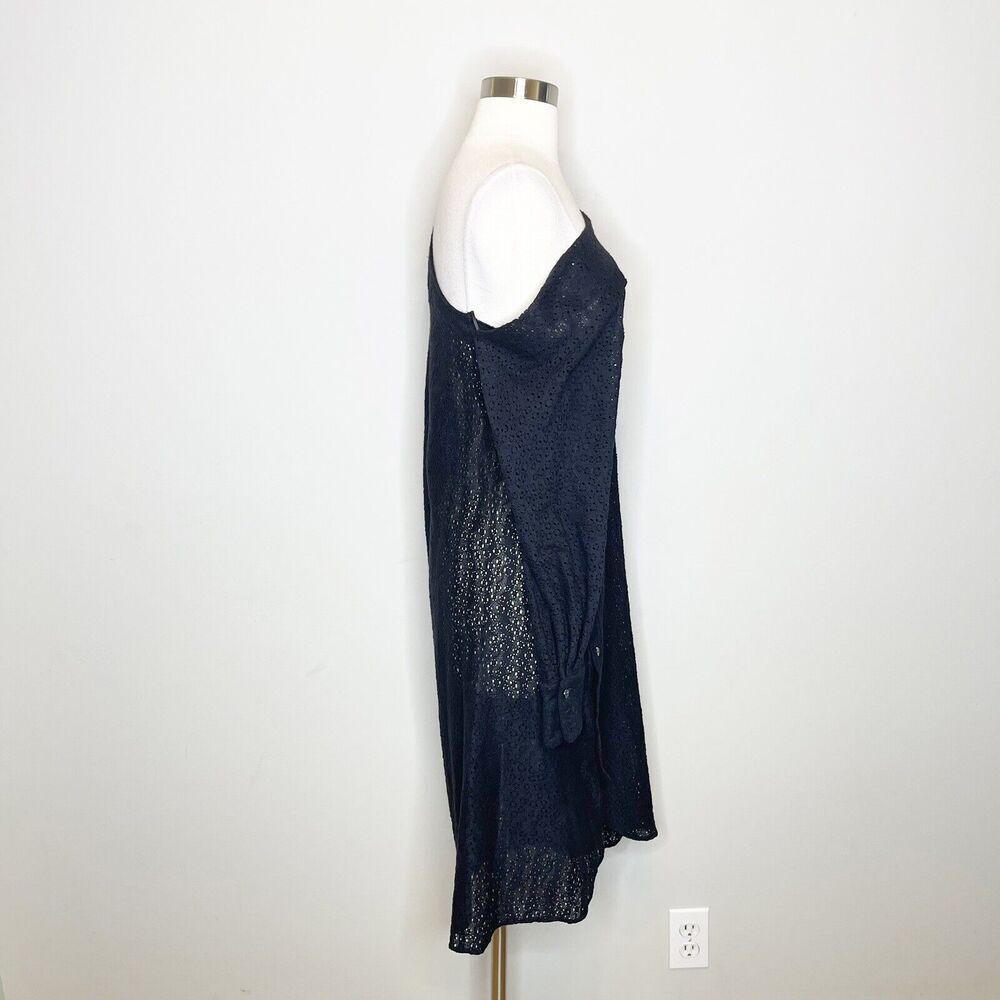 NEW Rachel Comey Size 2 Black Pout Dress Eyelet Asymmetrical Off The Shoulder - Picture 4 of 12